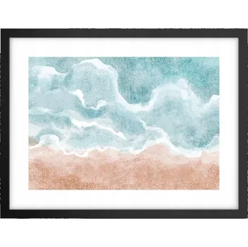 Obraz Obraz plakát v černém rámu do obýváku 40x30 pláž foto plakáty na zeď