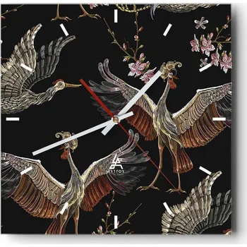 Hodiny Velké nástěnné hodiny 40x40 Abstrakce Skleněné tiché hodiny