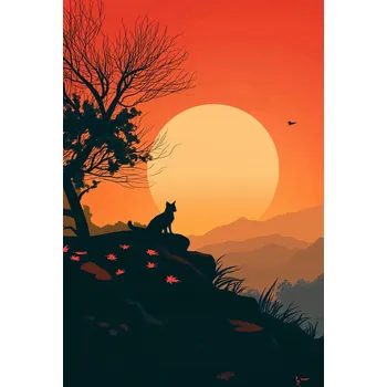 Plakát Plakát Kočičí návrší bez rámu 61 x 90,5 cm