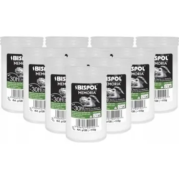 Svíčka Parafínové vložky do do hřbitovních svíček BISPOL P120 30H 10 Ks + zápalky DABSTER_ PL a38