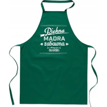 Kuchyňská zástěra KUCHYŇSKÁ ZÁSTĚRA zelená VALENTÝN dárek KRÁSNÁ ZABRANÁ dámská FA_453_z