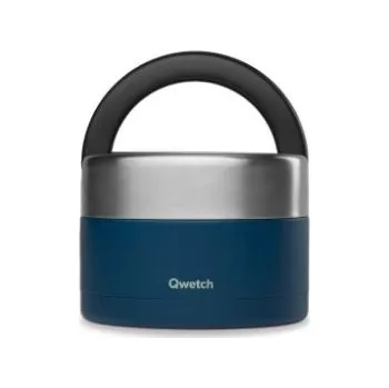 Termohrnek Kulatý nerezový termo obědář Qwetch - 650 ml - modrý