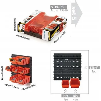 Obraz Nástěnná dílenská deska na nářadí ORGANIZÉR do garáže, dílny - SADA 5