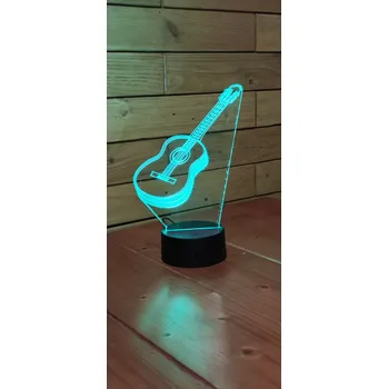 Lampička LED Lampička Kytara Dálkový Ovladač Jméno Věnování