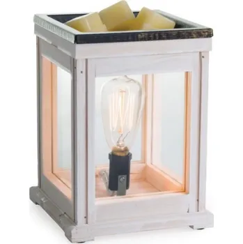 Aroma lampa Candle Warmers Weathered Wood elektrická svítící aroma lampa Vintage Bulb Illumination