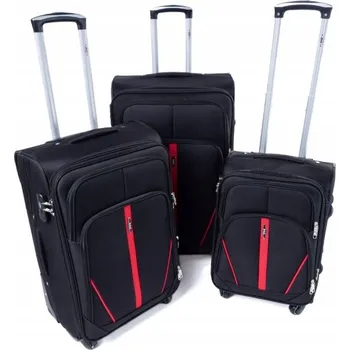 Sada 3 černých kufrů PELLUCCI RGL S-020