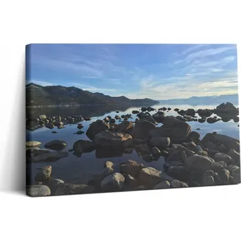Obraz Obraz Na Plátně do jídelny – tištěný motiv: kameny pod zataženou oblohou