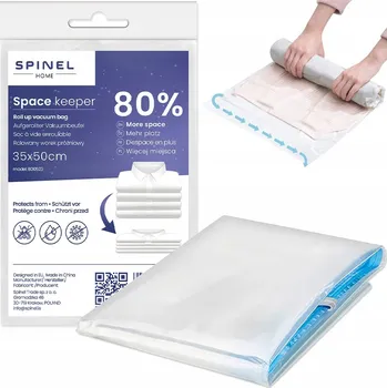 Pomůcka pro obuv a oblečení VAKUOVÝ PYTEL NA OBLEČENÍ ROLOVACÍ 35x50 CM CESTOVNÍ BALENÍ