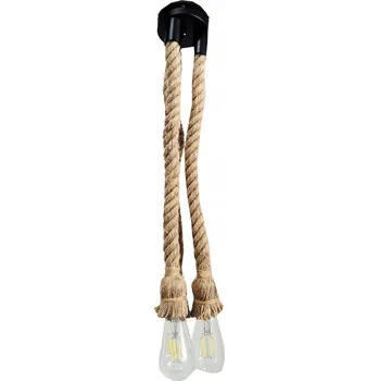 Lampa, svítidlo, jutový/konopný provaz, 3xE27, 0,5 m