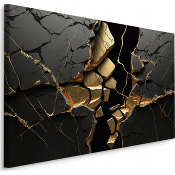 Obraz Obraz Canvas Černý MARMOR Abstrakce 3D 40x30