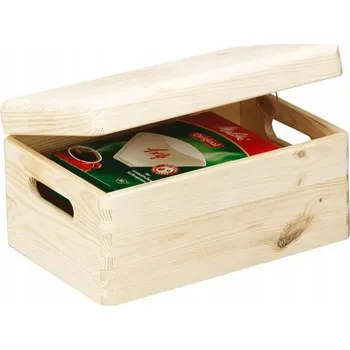 Úložný box Krabice s víkem v odstínech hnědé a béžové