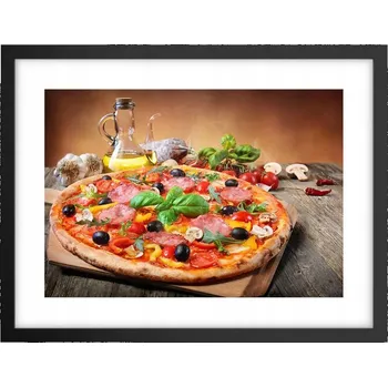 Obraz Obraz plakát v černém rámu do obýváku 40x30 gastronomie foto na zeď