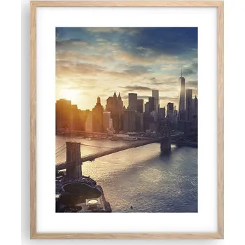 Obraz Obraz plakát na zeď v rámu světlý dub 40x50 New York plakáty do obýváku
