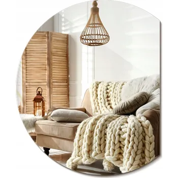 Zrcadlo Zrcadlo Kulaté Zkosené Prémiové do Obývacího Pokoje Ložnice Šatny Loft 70cm