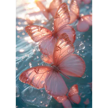 Plakát Plakát Světelné Motýli bez rámu 21 x 29,7 cm