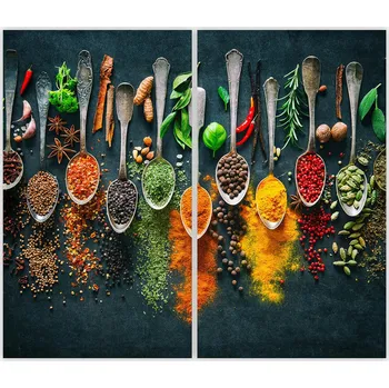 Obraz Skleněná Ochranná Deska a Krájecí Prkénko | Indukce, Sporák ds-0081