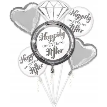 Balónek Sada fóliových balónků Happily Ever After, 5 kusů