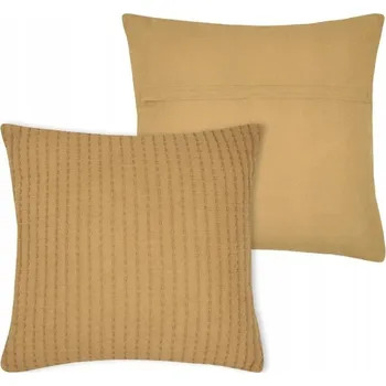 Polštář POLŠTÁŘ BAVLNĚNÝ POLŠTÁŘ ČTVERCOVÝ 45 x 45 cm ŽLUTÝ