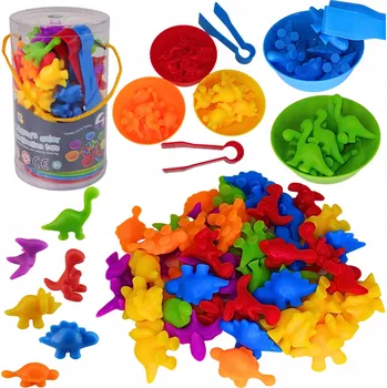 Hračka pro nejmenší ZVÍŘÁTKA UČENÍ POČÍTÁNÍ BAREV MONTESSORI TRÉNINK MALÉ RUČIČKY EDU HRAČKA