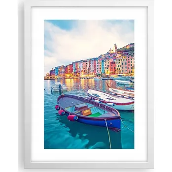 Obraz Obraz plakát v bílém rámu do obýváku 30x40 motiv moře plakáty na zeď