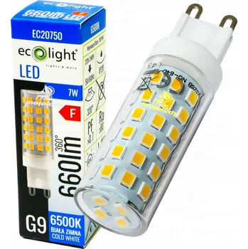 Žárovka LED žárovka G9 7W 660Lm 6500K studená bílá (CW) – odpovídá 45W