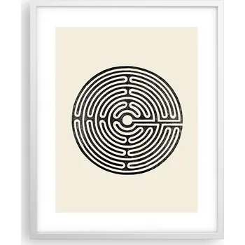 Obraz Obraz plakát na zeď v bílém rámu 40x50 labyrint foto plakáty do obýváku