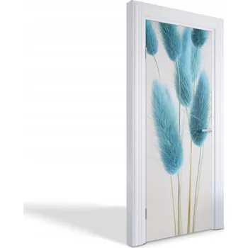 Fototapeta Ozdobná dekorativní fólie na dveře, nábytek, skříň - Modré trávy 75x205 cm