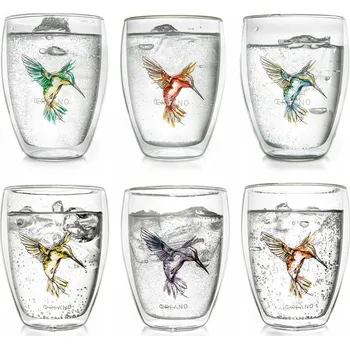 Sklenice LUXUSNÍ DVOJSTĚNNÉ SKLO SKLENICE 250ml 6 Ks CR