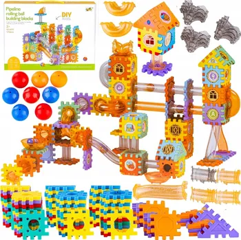 ostatní stavebnice SADA STAVEBNICE DRÁHA UKLADANKA VZDĚLÁVACÍ KULIČKOVÁ VELKÁ 125el