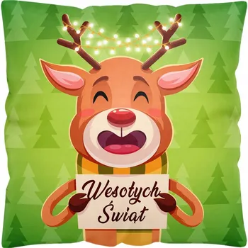 Polštář DEKORAČNÍ POVLEČENÍ NA POLŠTÁŘEK VÁNOČNÍ MOTIV 40x40 cm - POVLEK NA POLŠTÁŘEK S VÁNOČNÍM VZOREM DÁREK