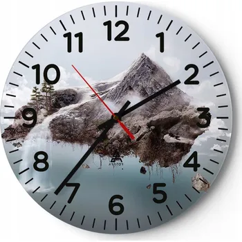 Hodiny Kuchyňské nástěnné hodiny 30x30 Abstrakce Moderní skleněné hodiny Tiché