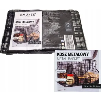 Úložný box Kovový koš 2patrový skládací pro skladování, úložný box 38x23x21.5cm