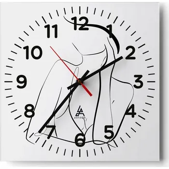 Hodiny Nástěnné hodiny do obýváku 40x40 Žena Bezhluké hodiny na skle Tiché