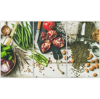 Kuchyňské prkénko Skleněná Ochranná Deska a Krájecí Prkénko | Indukce, Sporák ds-0512