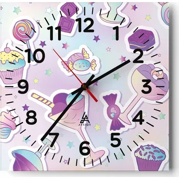 Hodiny Kuchyňské nástěnné hodiny 30x30 Pro děti Skleněné hodiny do obýváku Moderní Tiché