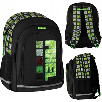 Školní batoh Školní batoh jednokomorový Starpak černý, zelený 23 l