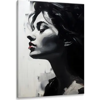 Obraz Obraz na zeď Moderní PORTRET Ženy Abstrakce Červené Rty 50x70