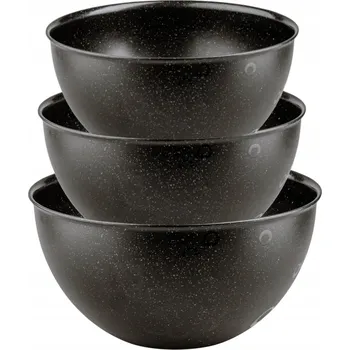 Sada 3 kuchyňských misek 1,5L 3L 6L ČERNÁ KOSMOS