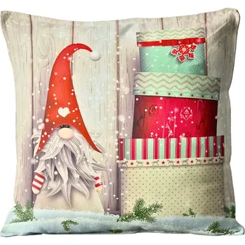 Povlečení POVLEČENÍ NA POLŠTÁŘEK JASIEK 45x45 VÁNOČNÍ DEKORATIVNÍ OZDOBNÉ