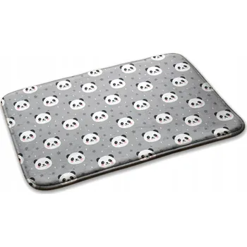 Obraz Měkký koberec pro děti na hraní na podlaze s motivem pandy a hvězdiček