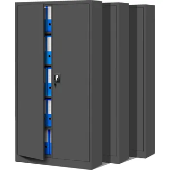 Šatní skříň 3x Kovová Skříň , spisová, dílenská skříň JAN NOWAK JAN 185 antracitová