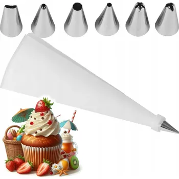 KOKO - Cukrářský sáček - Zdobící sada na dorty, muffiny + 6 trysek