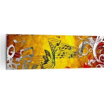 Obraz Velký obraz do obýváku 160x50 hudba moderní fototisk na plátně obrazy