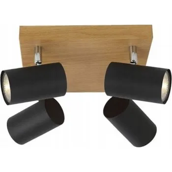 Stropní Svítidlo čtvercový Reality 22 x 22 cm béžový, hnědý, černý