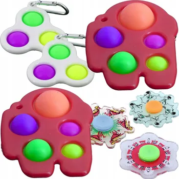 POP IT 7x POP IT FIDGET ANIME PUSH BUBBLE Antistresový Spinner