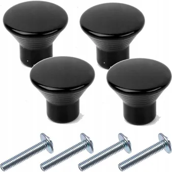 Nábytkové kování Nábytková úchytka SYDNEY A-400, černý lesk, 4 KUSY