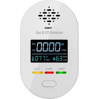 Bezpečnostní detektor Detektor plynu Farrot 4 v 1