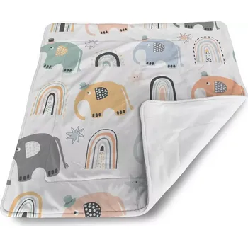 deka Sablio Dětská deka pro miminko Animovaní sloni - 80x100 cm