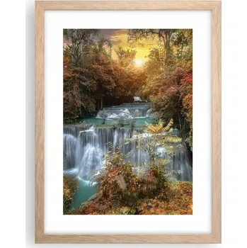 Obraz Obraz plakát v rámu světlý dub do obýváku 30x40 krajina plakáty na zeď