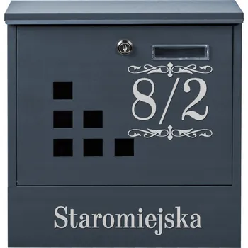 Železářství Poštovní schránka euroschránka, s vhozem, se schránkou na noviny M-TEC šedá